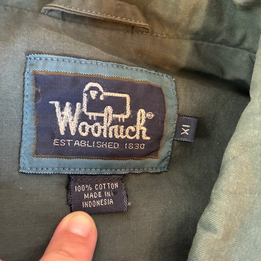 Woolrich Mens XL Safari Utility Vest Olive Green Cotton Multi Pocket Cinch Back - Picture 3 of 15